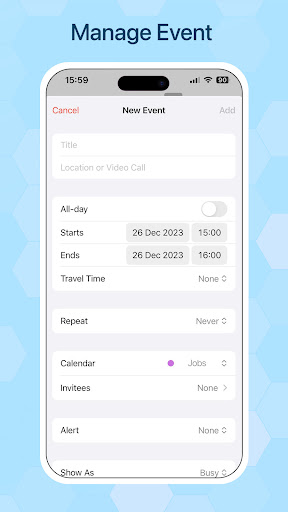 Screenshot of Calendar: To do list, Schedule