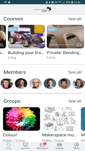 Android application Makerspace Zone screenshort