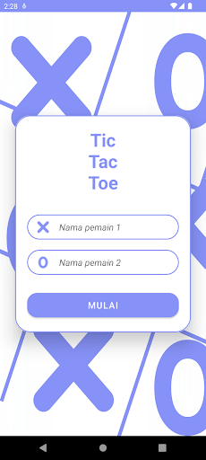 Android application Tic Tac Toe screenshort