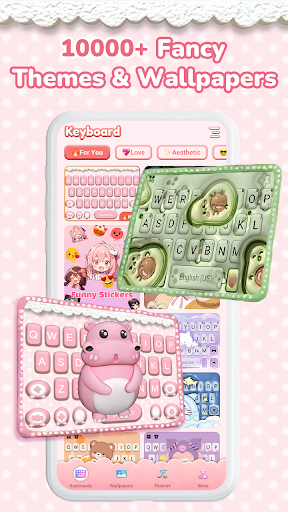 3D Pink Cute Hippo Theme Screen 2