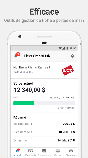 Aperçu de l'application