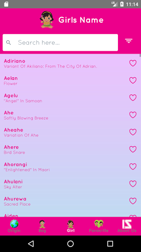 Polynesian Baby Names Screen 3