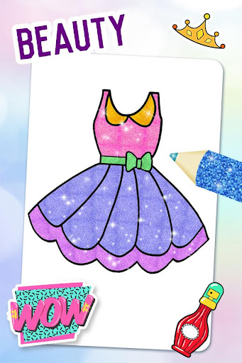 Android application Glitter Dress Fashion Coloring screenshort
