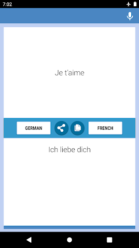 German-French Translator Screen 2