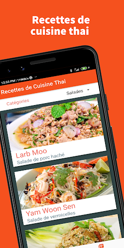 Android application Recettes de Cuisine Thai screenshort