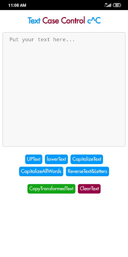 Android application Text Case Control screenshort