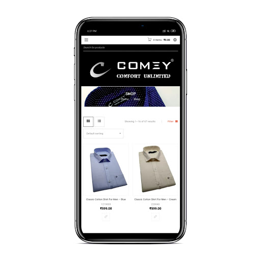Comey-Mens Shirts Shopping App Screen 2