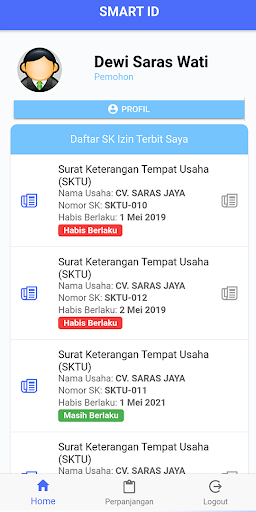 Smart ID DPMPTSP Kota Banjarma Screen 3