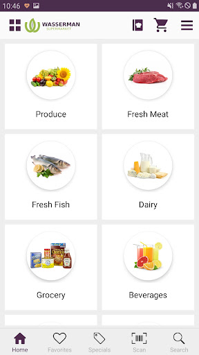 Android application Wasserman Supermarket screenshort