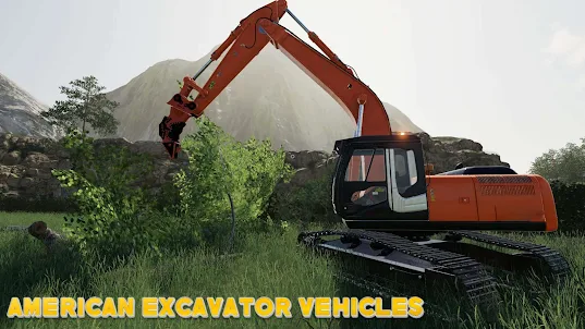 Car America Vehicles Excavator