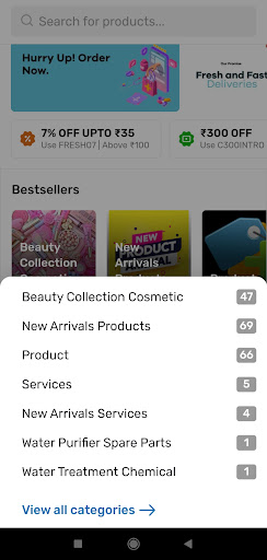 Android application Centre IDEA Shopping App screenshort
