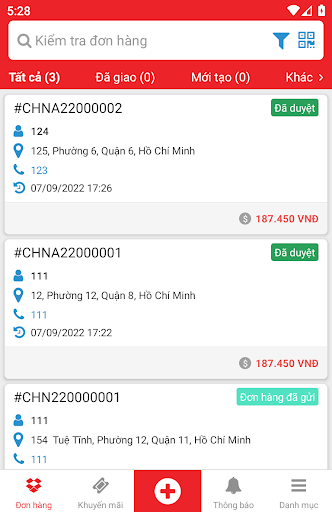 Android application CHN Logistics screenshort