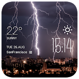 Lightning weather widget/clock icon
