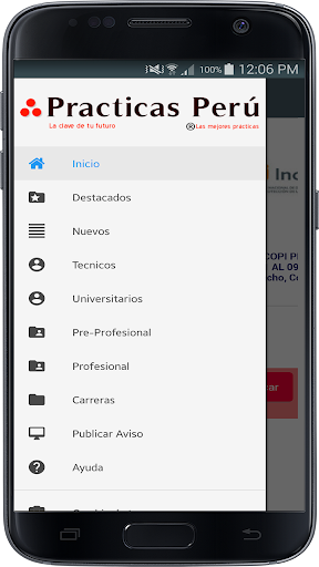 Android application Practicas screenshort