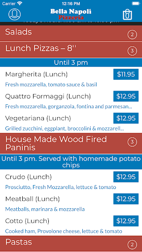 Bella Napoli Pizzeria, TN Screen 2