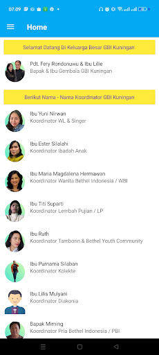 Aplikasi GBI Kuningan Screen 3