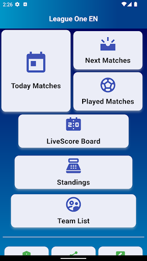 Android application League One Of EN Football screenshort