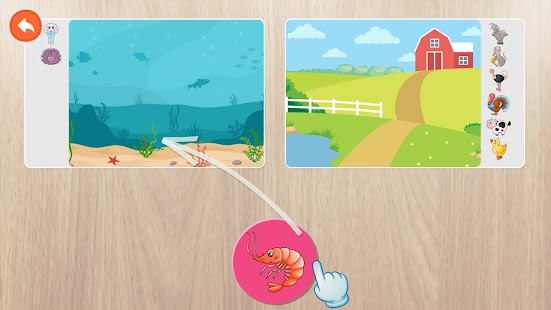 puzzle pentru copii, jucărie cu animale Captură de ecran
