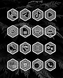 Hexanet White - Icon Pack Skærmbillede