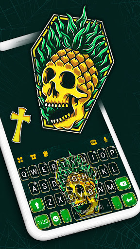 Android application Skull Pineapple Keyboard Backg screenshort