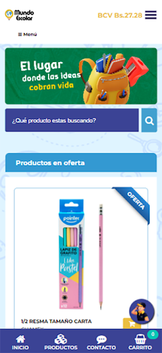 Android application Mundo Escolar screenshort