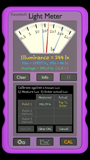 Screenshot of Light Meter