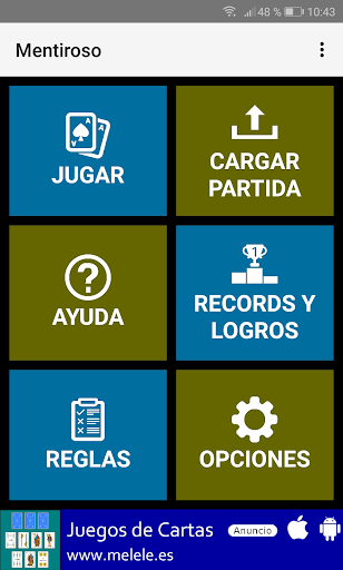 Android application Mentiroso screenshort