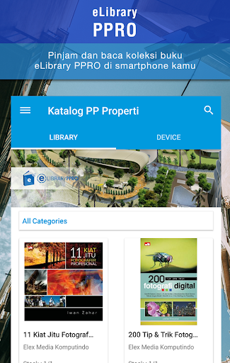 Android application eLibrary PPRO screenshort