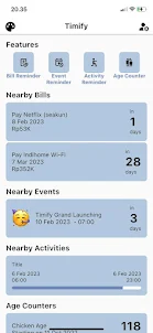 Timify : Event, bill countdown