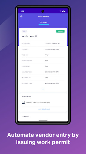 Facilio - Vendor Portal Screen 2