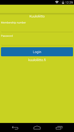 Android application Kuuloliitto screenshort