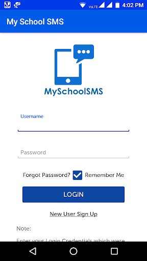 My School SMS Screen 2
