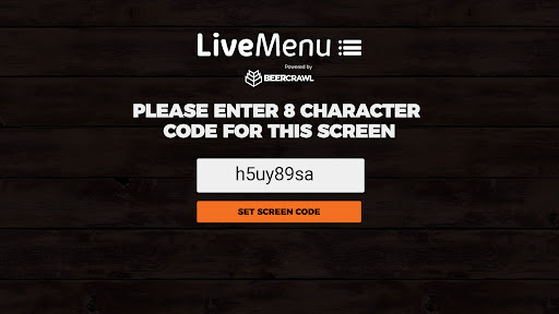 Live Menu - Display
