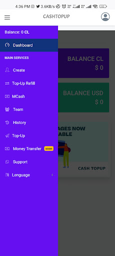 CASH TOPUP Screen 2