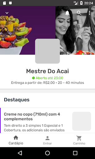 Android application Mestre Do Açaí screenshort