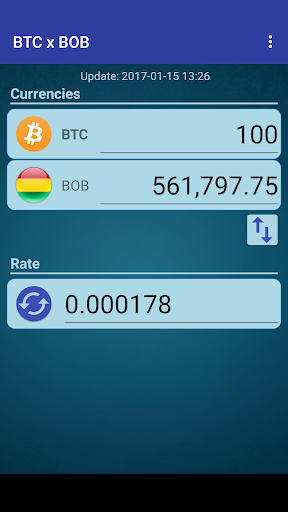 Android application Bitcoin x Bolivian Boliviano screenshort