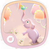 cute elephant theme icon