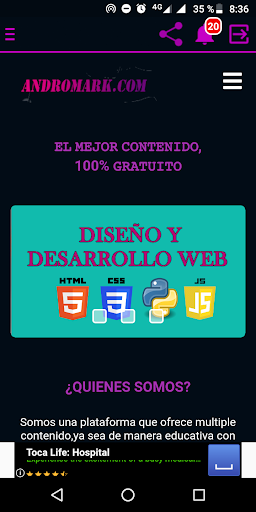 Android application Andromark screenshort