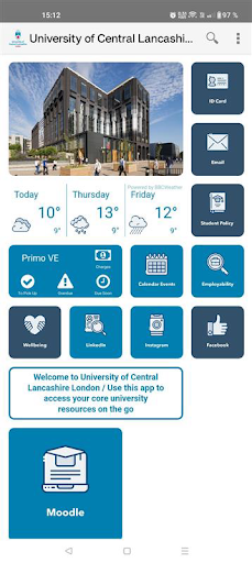 Android application UCLan London Mobile App screenshort