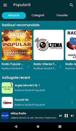 Android application Radio muzică populară screenshort