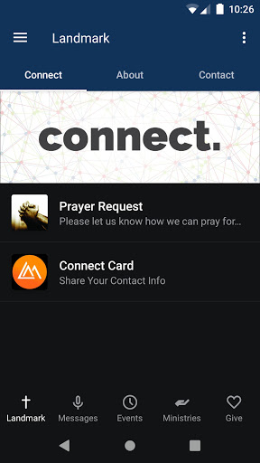 Android application Landmark Church App screenshort