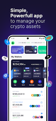Android application ZamWallet Crypto, DeFi, Invest screenshort