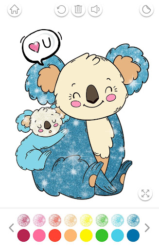 Glitter Coloring Game for Kids