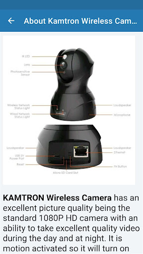 Android application Kamtron Wireless Camera Guide screenshort