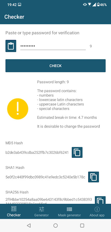 Password checker, generator - 1.3 - (Android)
