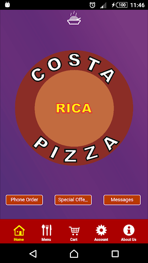 Android application Costa Rica Pizza Sheffield screenshort