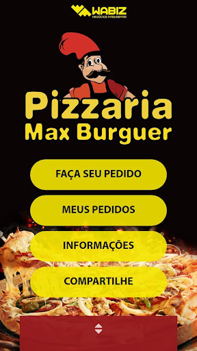 Android application Pizzaria Max Burguer screenshort