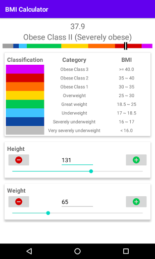 BMI Calculator - Know your BMI Screen 3