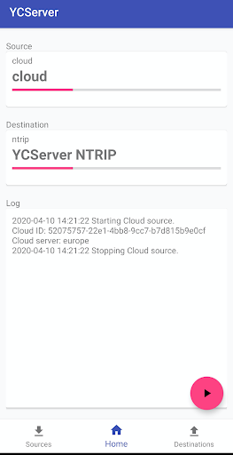 Android application NTRIP server and client screenshort