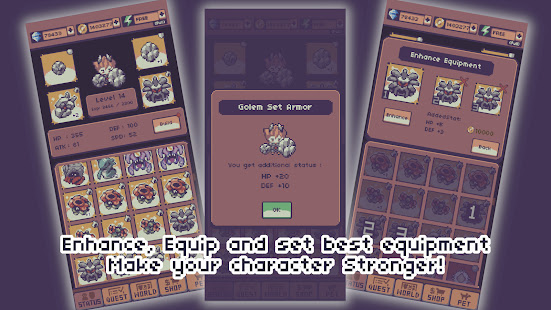 Monster Breakout! Brick Breaker Pixel RPG Varies with device APK screenshots 8